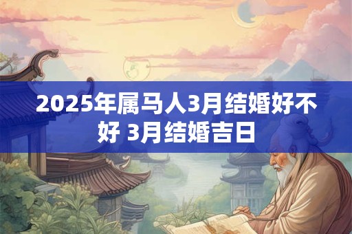 2025年属马人3月结婚好不好 3月结婚吉日 2025年属马人3月结婚好不好 3月结婚吉日