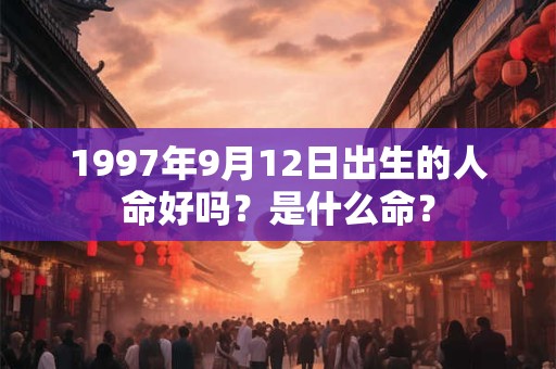 1997年9月12日出生的人命好吗？是什么命？