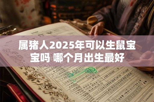 属猪人2025年可以生鼠宝宝吗 哪个月出生最好