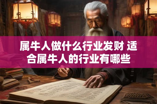 属牛人做什么行业发财 适合属牛人的行业有哪些
