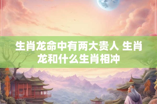 生肖龙命中有两大贵人 生肖龙和什么生肖相冲
