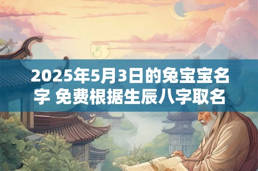 2025年5月3日的兔宝宝名字 免费根据生辰八字取名