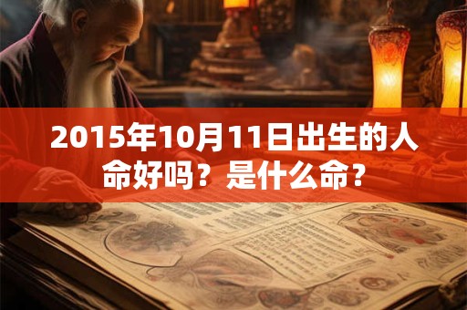 2015年10月11日出生的人命好吗？是什么命？