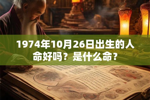 1974年10月26日出生的人命好吗？是什么命？