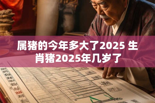 属猪的今年多大了2025 生肖猪2025年几岁了