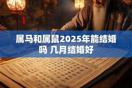 属马和属鼠2026年能结婚吗 几月结婚好