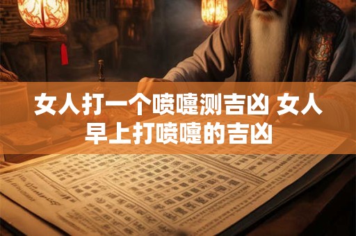 女人打一个喷嚏测吉凶 女人早上打喷嚏的吉凶