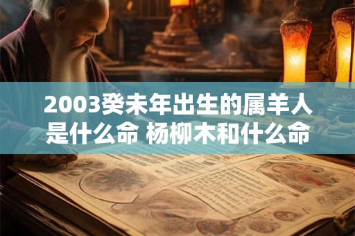 2003癸未年出生的属羊人是什么命 杨柳木和什么命最配