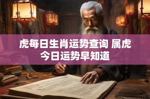 虎每日生肖运势查询 属虎今日运势早知道