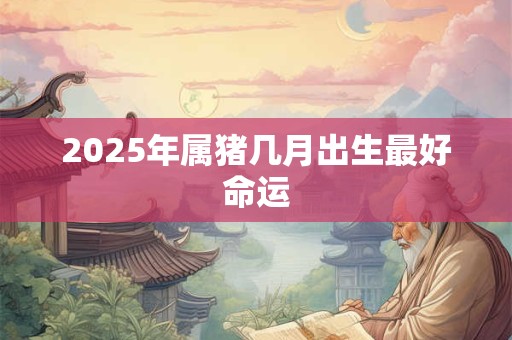 2025年属猪几月出生最好命运