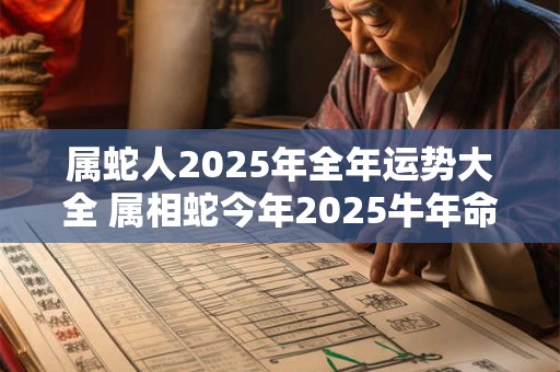 属蛇人2025年全年运势大全 属相蛇今年2025牛年命运怎么样