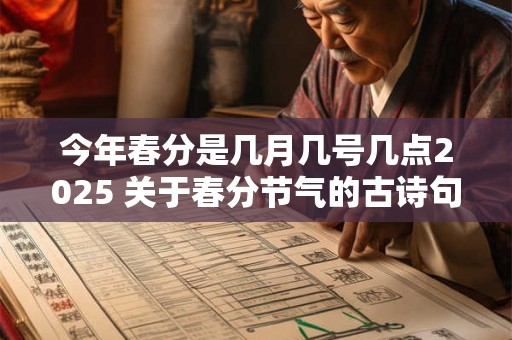 今年春分是几月几号几点2025 关于春分节气的古诗句
