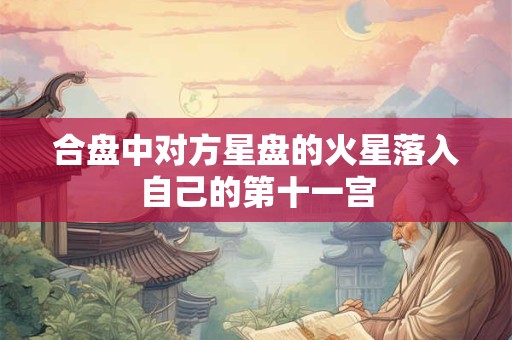 合盘中对方星盘的火星落入自己的第十一宫