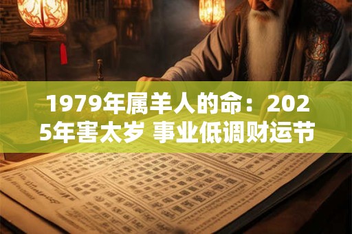 1979年属羊人的命：2026年害太岁 事业低调财运节流