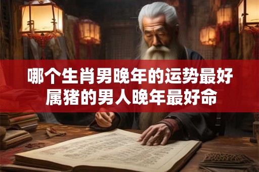哪个生肖男晚年的运势最好 属猪的男人晚年最好命