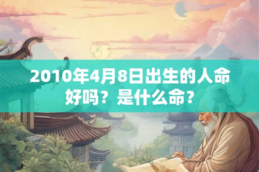 2010年4月8日出生的人命好吗？是什么命？