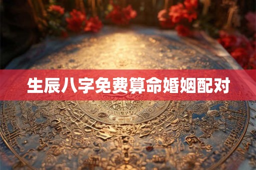 生辰八字免费算命婚姻配对