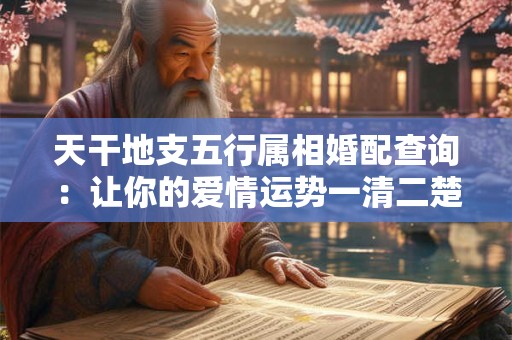 天干地支五行属相婚配查询：让你的爱情运势一清二楚！