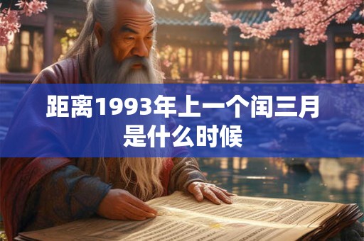距离1993年上一个闰三月是什么时候