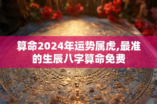 算命2024年运势属虎,最准的生辰八字算命免费