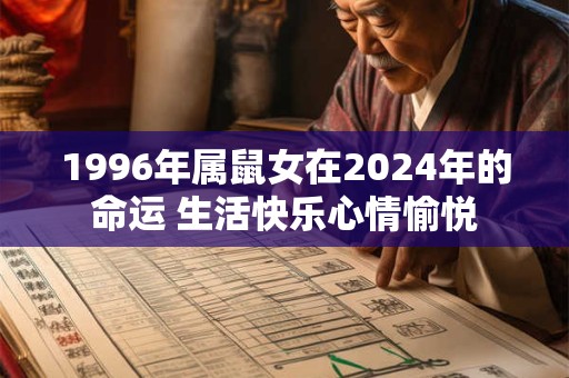 1996年属鼠女在2024年的命运 生活快乐心情愉悦