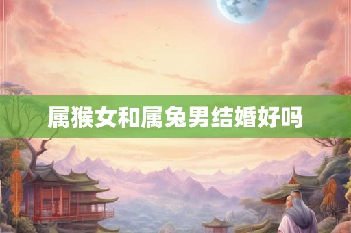 属猴女和属兔男结婚好吗