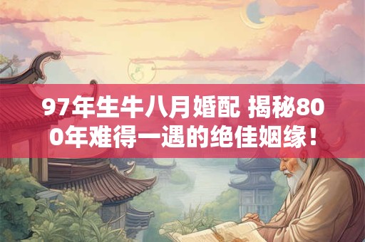 97年生牛八月婚配 揭秘800年难得一遇的绝佳姻缘! 97年生牛八月婚配 揭秘800年难得一遇的绝佳姻缘!