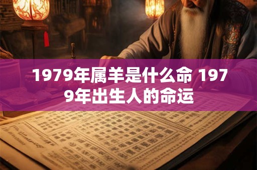 1979年属羊是什么命 1979年出生人的命运