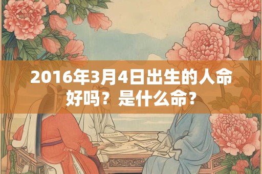 2016年3月4日出生的人命好吗？是什么命？
