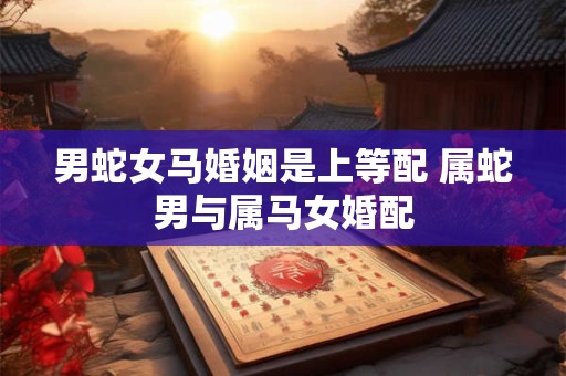 男蛇女马婚姻是上等配 属蛇男与属马女婚配