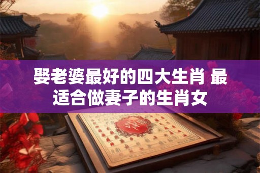 娶老婆最好的四大生肖 最适合做妻子的生肖女