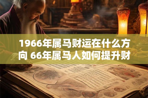 1966年属马财运在什么方向 66年属马人如何提升财运