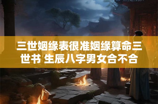 三世姻缘表很准姻缘算命三世书 生辰八字男女合不合查询