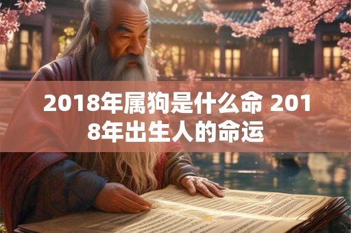 2018年属狗是什么命 2018年出生人的命运