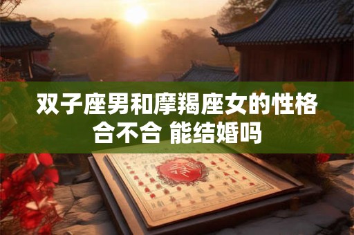 双子座男和摩羯座女的性格合不合 能结婚吗