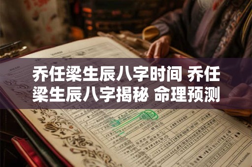 乔任梁生辰八字时间 乔任梁生辰八字揭秘 命理预测大解密！