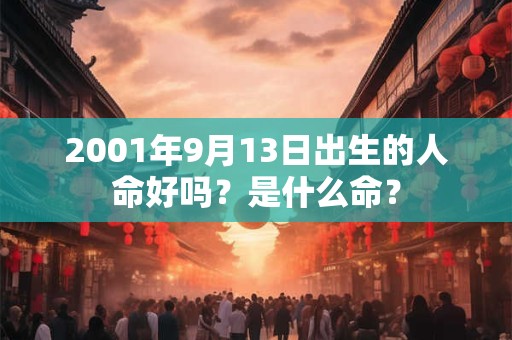 2001年9月13日出生的人命好吗？是什么命？