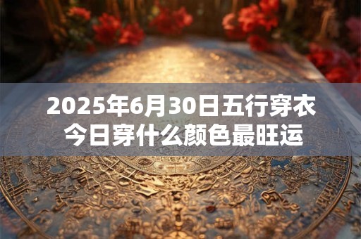 2026年6月30日五行穿衣 今日穿什么颜色最旺运