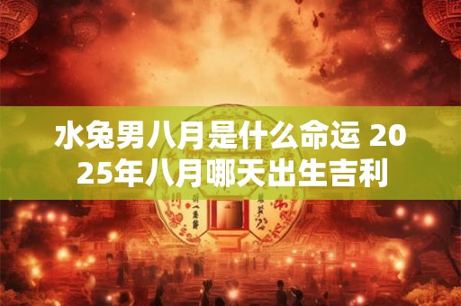 水兔男八月是什么命运 2026年八月哪天出生吉利 水兔男八月是什么命运 2026年八月哪天出生吉利