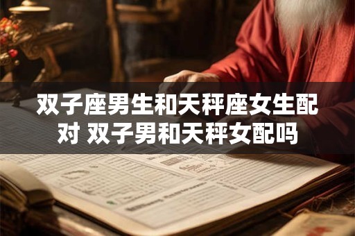双子座男生和天秤座女生配对 双子男和天秤女配吗