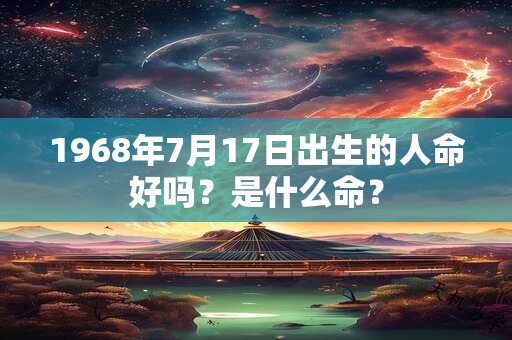 1968年7月17日出生的人命好吗？是什么命？