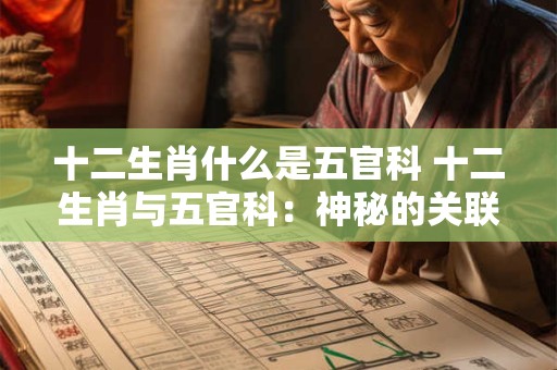 十二生肖什么是五官科 十二生肖与五官科：神秘的关联揭秘