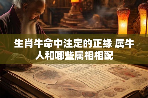 生肖牛命中注定的正缘 属牛人和哪些属相相配