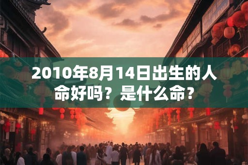 2010年8月14日出生的人命好吗？是什么命？