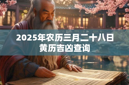 2025年农历三月二十八日黄历吉凶查询