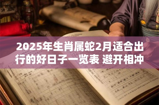 2025年生肖属蛇2月适合出行的好日子一览表 避开相冲生肖