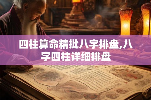 四柱算命精批八字排盘,八字四柱详细排盘