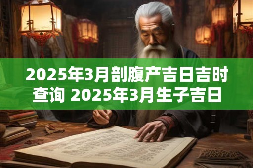 2025年3月剖腹产吉日吉时查询 2025年3月生子吉日！