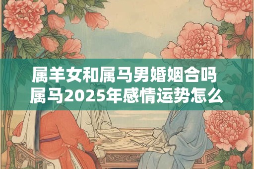 属羊女和属马男婚姻合吗 属马2025年感情运势怎么样