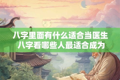 八字里面有什么适合当医生 八字看哪些人最适合成为医生 八字里面有什么适合当医生 八字看哪些人最适合成为医生